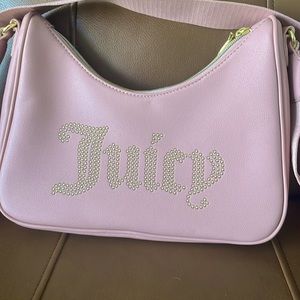 Juicy Couture Pink Rhinestone Logo Crossbody Bag